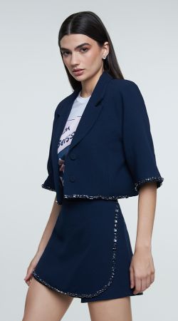 Spencer Cropped C/ Bordado - LENITA