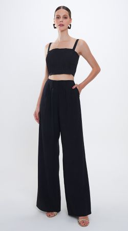Calça Pantalona C/ Pregas - LENITA