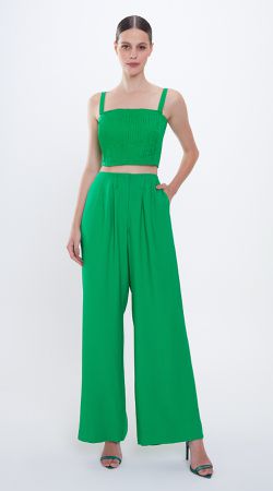 Calça Pantalona C/ Pregas - LENITA