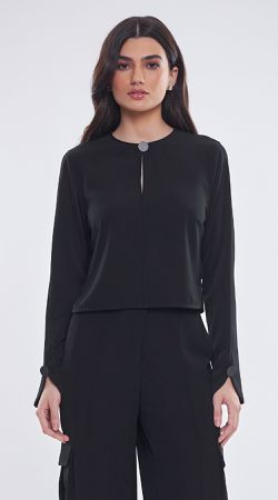 Blusa Manga Longa C/ Detalhe De Botão - LENITA
