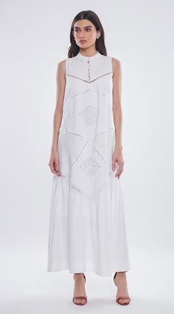 Vestido Midi C/ Detalhes De Renda - LENITA