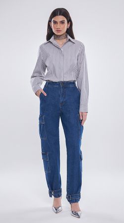 Calça Cargo Jeans - LENITA