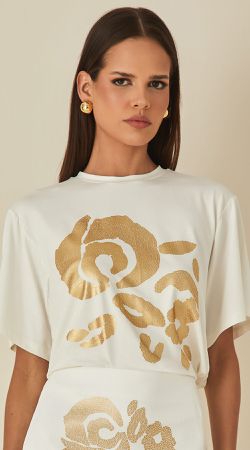 T-shirt Com Silk - LENITA