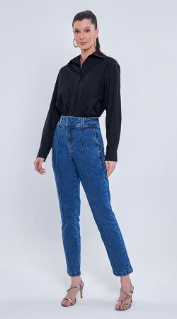 Calça Jeans C/ Nervura - LENITA