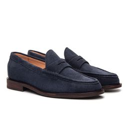 Mocassim Feminino Ornella Suede Navy