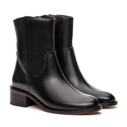 Bota Feminina Bari Couro Preta