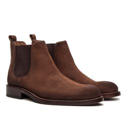 Bota Masculina Brera Chelsea Camurça Café