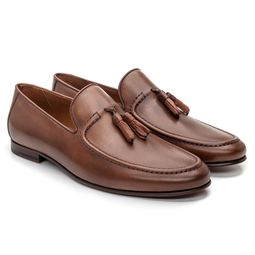 Mocassim Loafer Tassel Napoli Carvalho