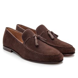 Mocassim Loafer Tassel Napoli Camurça Café