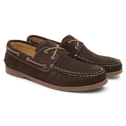 Mocassim Sider Casual Masculino de Couro Camurça Café 3587