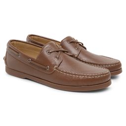 Mocassim Sider Casual Masculino de Couro Floater Caramelo 3587