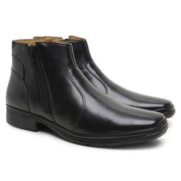 Bota Masculina Conforto com Zíper 4904 Preta