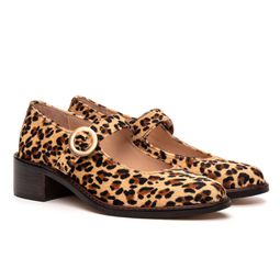 Sapato Boneca Camellia Pelo Animal Print