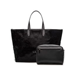 Bolsa Feminina Rina Pelo Preto Média