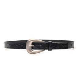 Cinto de Couro Croco Rovere Preto