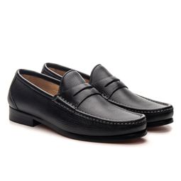 Mocassim Giacomo Preto Floater Solado de Couro