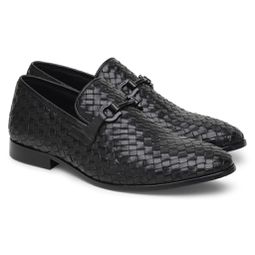 Mocassim Masculino Couro Tressê Preto GS01