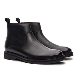Bota Masculina Torrione com Zíper de Couro Preto