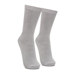 Meia de Algodão Cano Alto 3/4 Off White