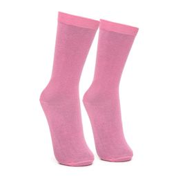 Meia de Algodão Cano Alto 3/4 Rosa Claro