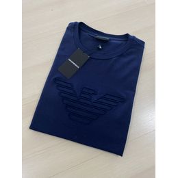 CAMISETA MC EMPORIO ARMANI BORDADO LOGO CENTRO - HOME ATACADO