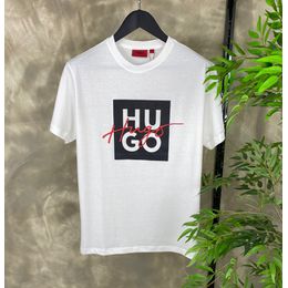 CAMISETA MC HUGO BOSS QUADRADO HUGO E CURSIVO - HOME ATACADO