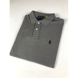 POLO MC RALPH LAUREN CINZA LOGO PRETO - HOME ATACADO