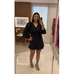 VESTIDO MINI MG LONGA JABOUR/RO PRETO - 0006280002 - LARA CASTRO CLOSET