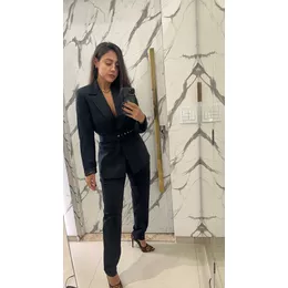 CONJ MALHA BLAZER CALCA BOCA JUSTA CINTO FORRADO P... - LARA CASTRO CLOSET