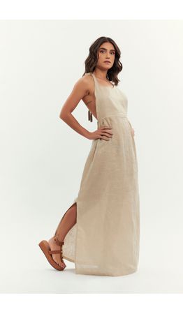 VESTIDO IBIZA LINHO - 844 - Cana Caju