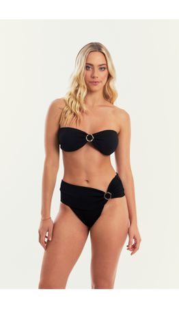 TOP CARAIVA JACQUARD BLACK E CALCINHA LEBLON JACQU...