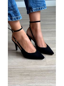 Scarpin Melissa preto (salto médio)