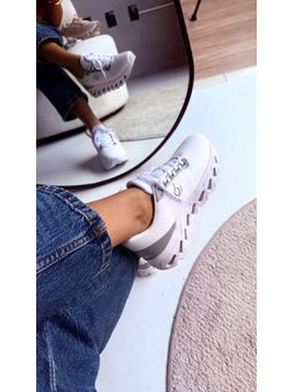 TÊNIS ALLO BRANCO E CINZA