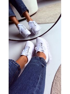 TÊNIS ALLO BRANCO E CINZA