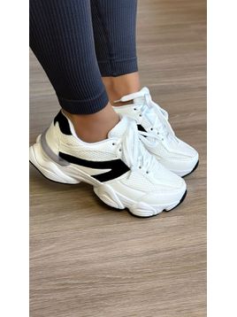 TÊNIS ALUZZA 9060 BRANCO E PRETO