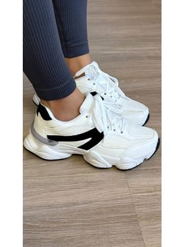 TÊNIS ALUZZA 9060 BRANCO E PRETO