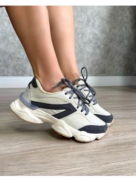 TÊNIS ALUZZA 9060 OFF E CINZA