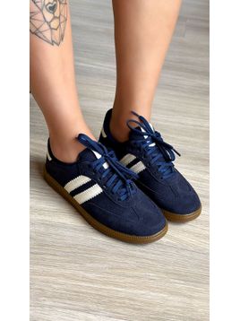 Tênis samba aluzza azul com off