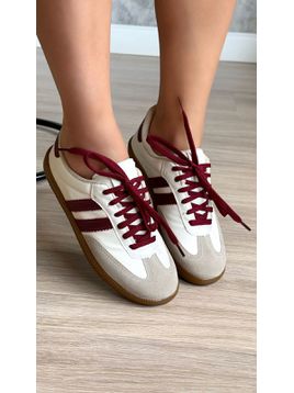Tênis samba off com marsala