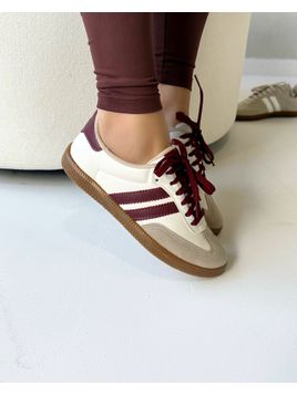 Tênis samba off com marsala