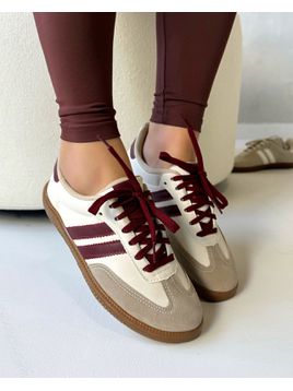 Tênis samba off com marsala