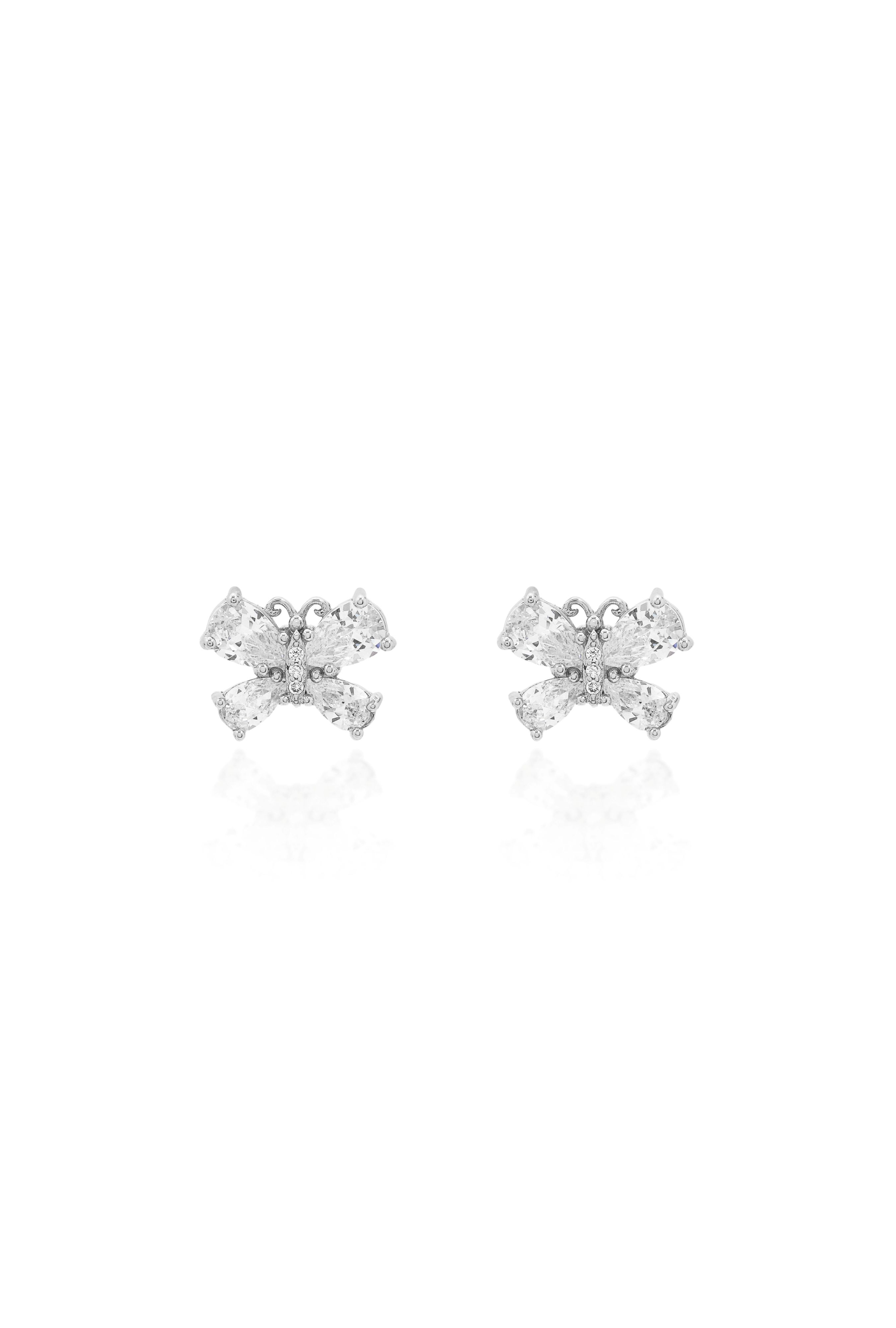 Brinco borboleta asas gotas cristal - LETOAH