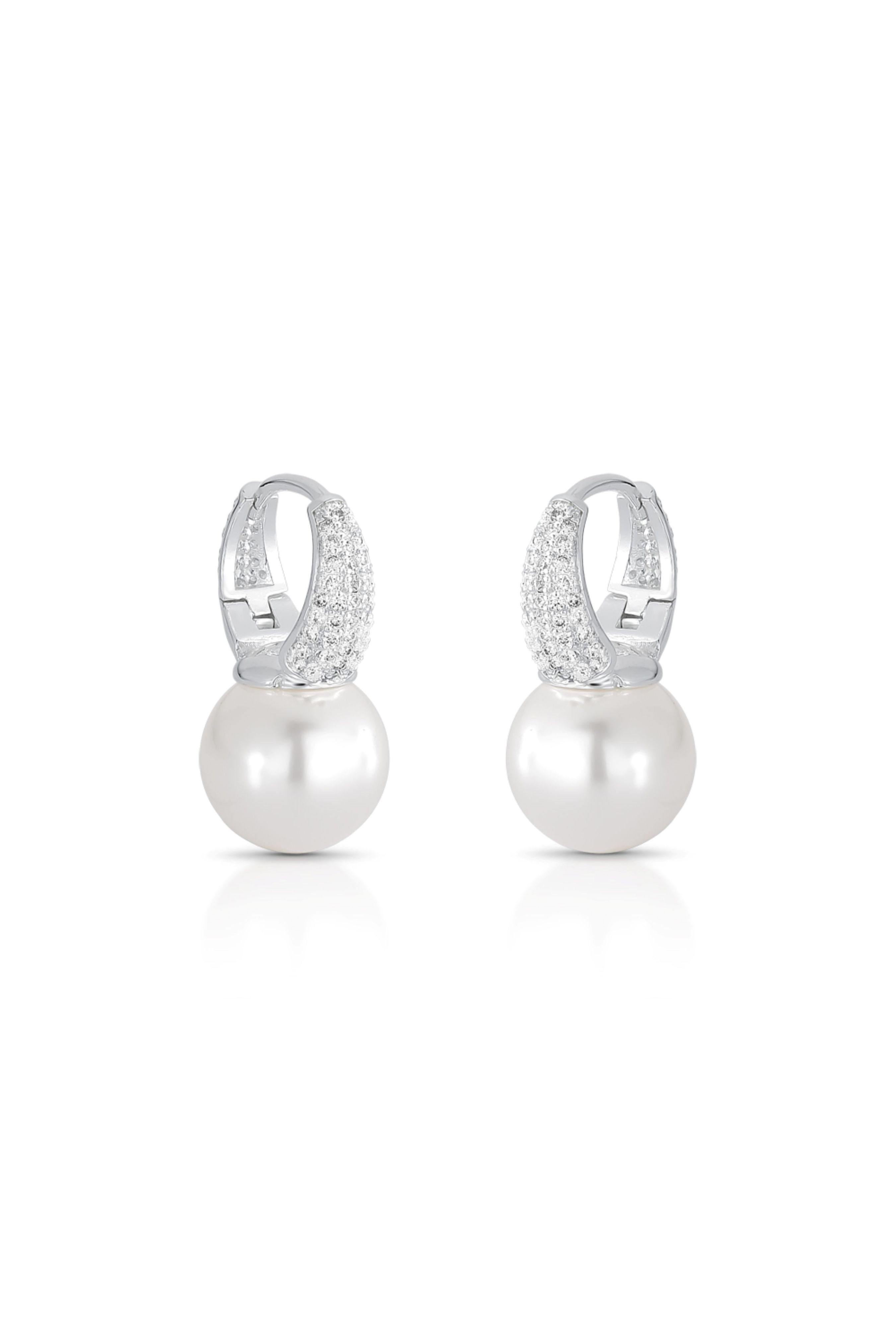 Brinco Argola Zircon Pearl - LETOAH
