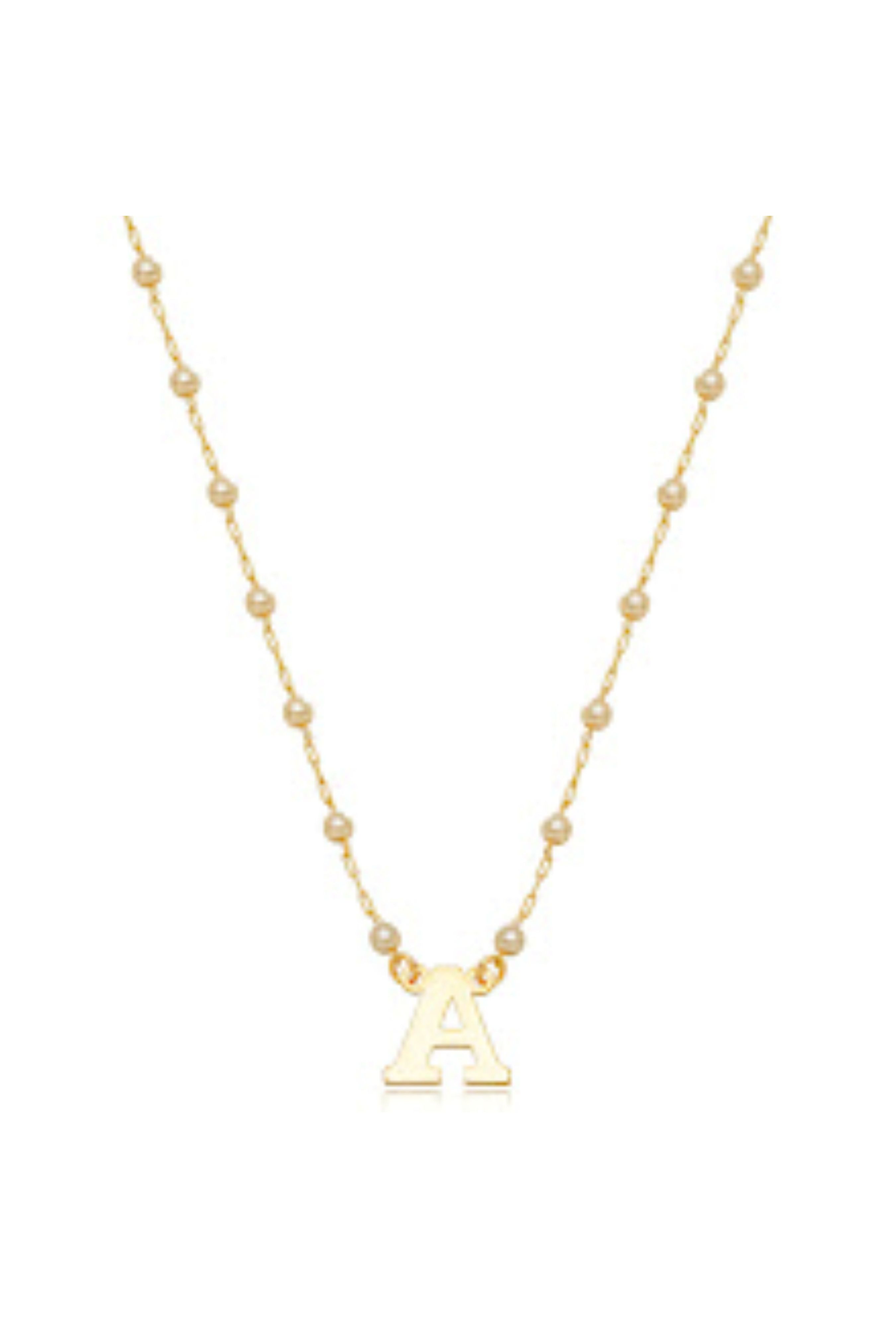 Colar pérolas letra A - LETOAH