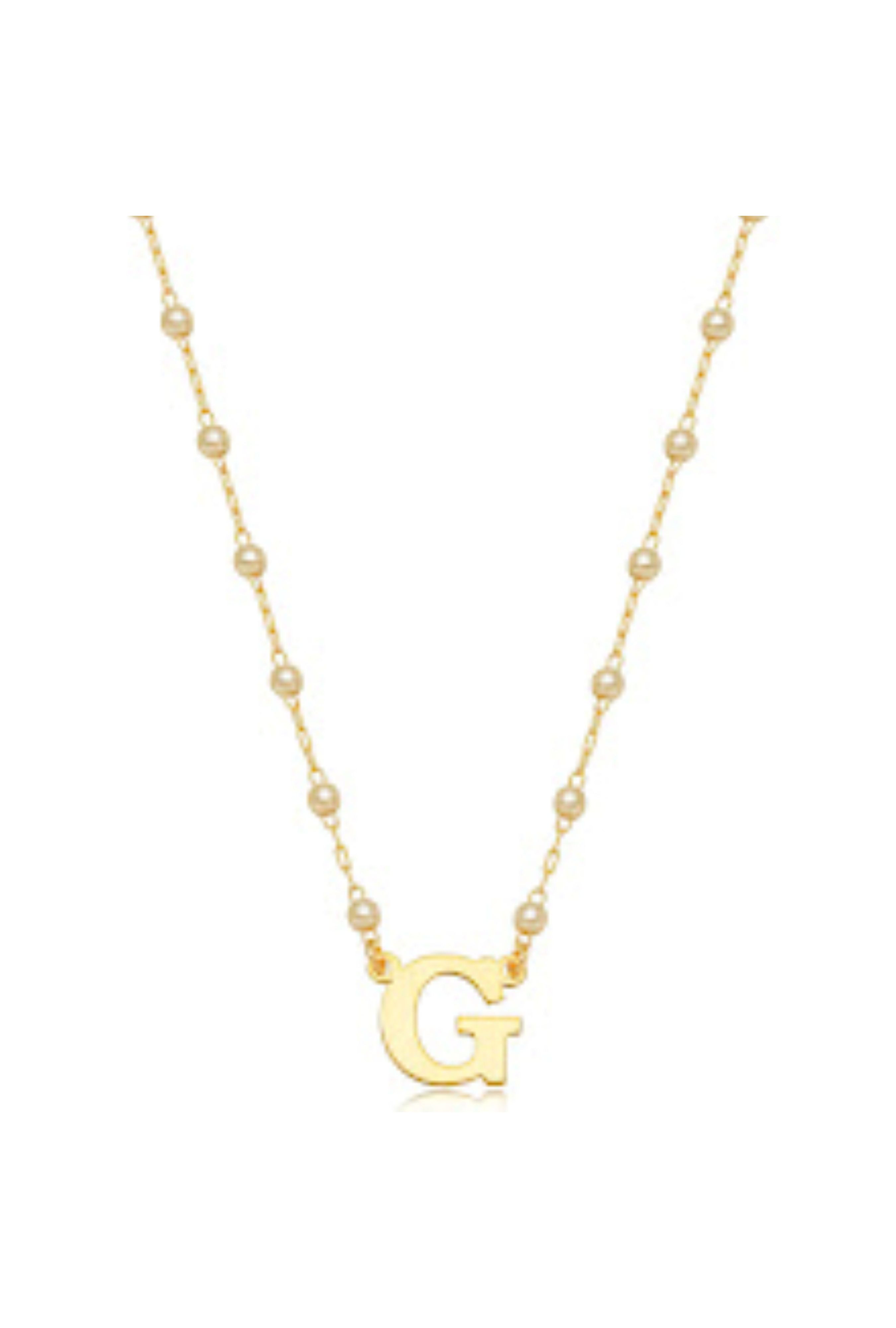Colar pérolas letra G - LETOAH