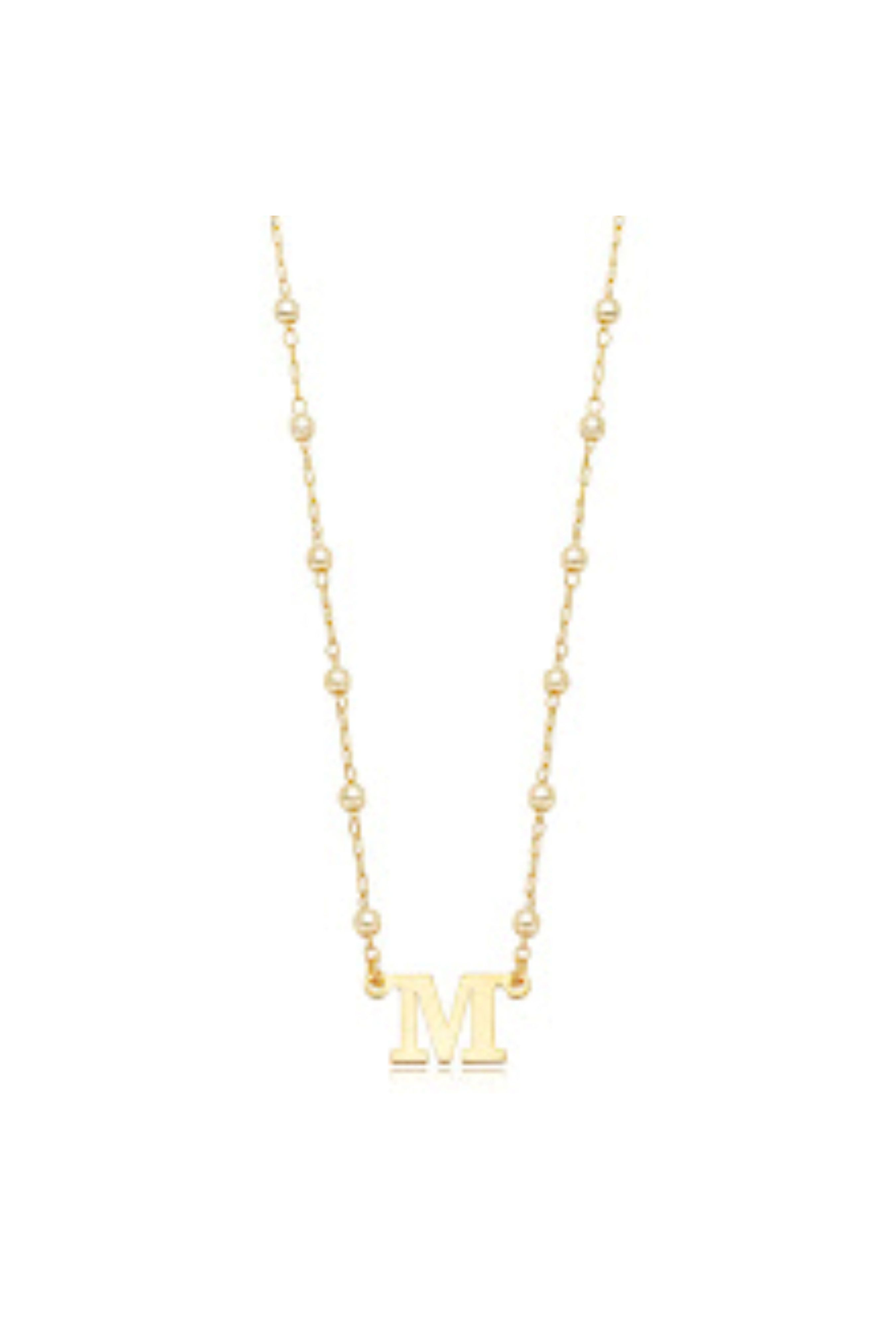Colar pérolas letra M - LETOAH