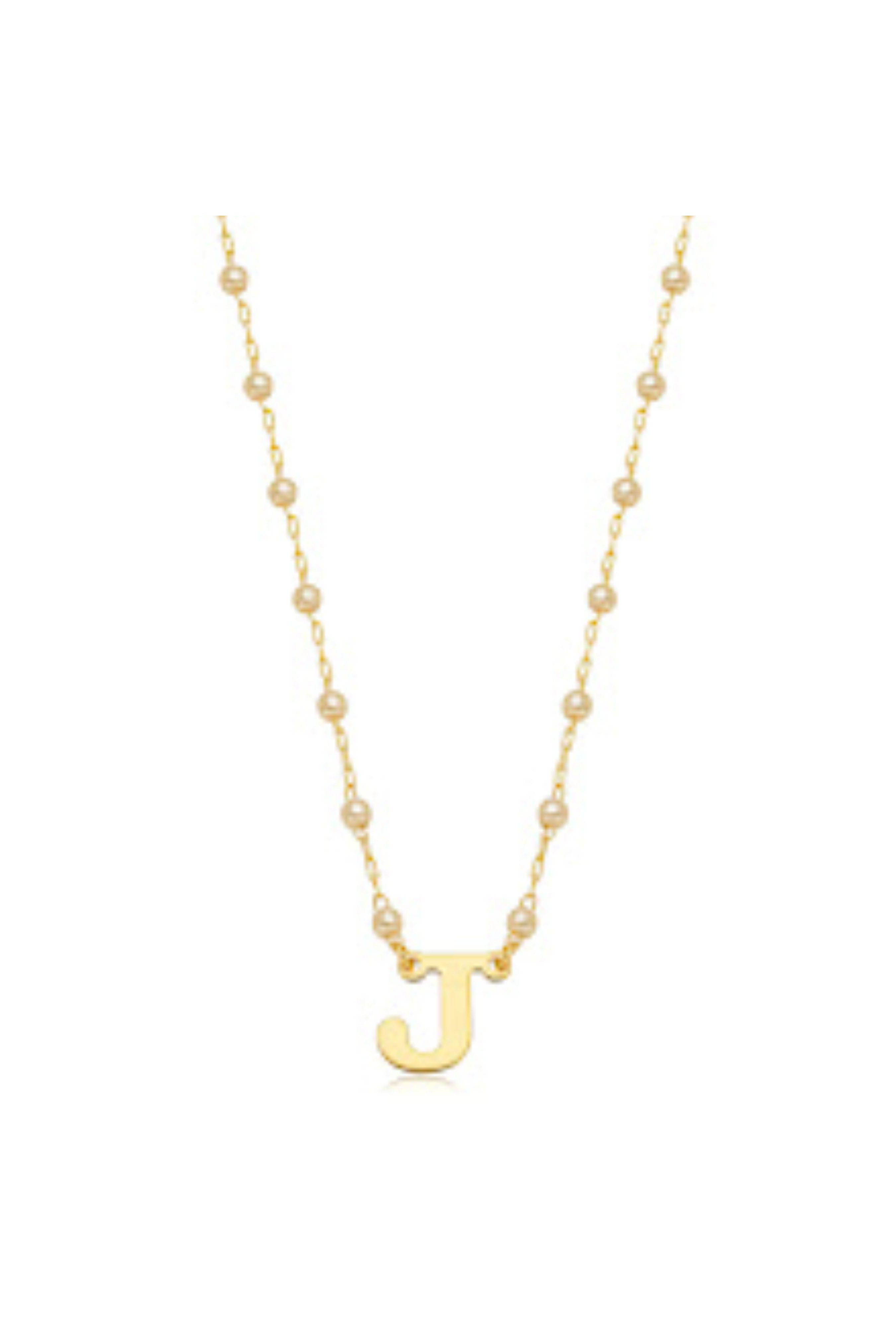 Colar pérolas letra J - LETOAH