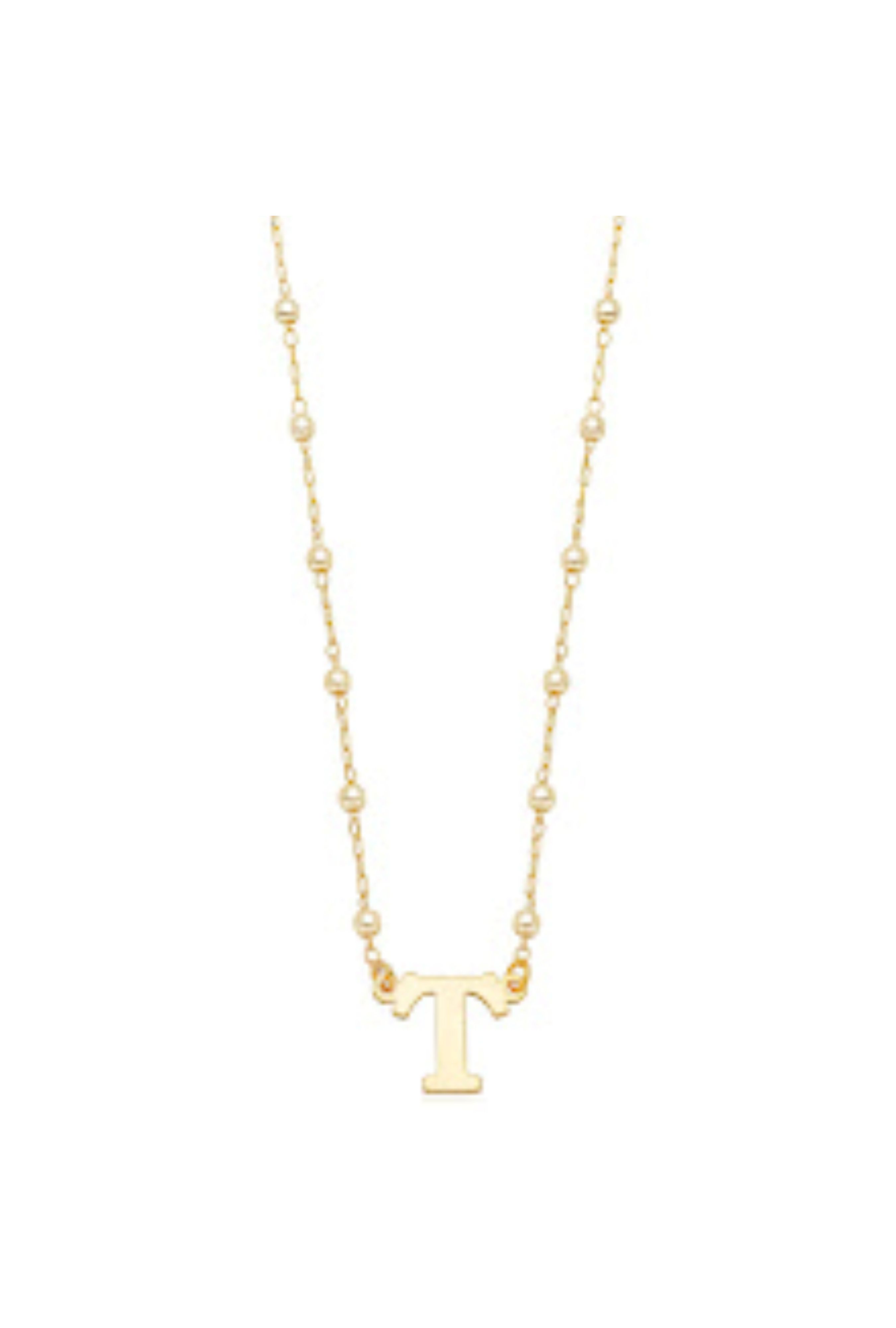 Colar pérolas letra T - LETOAH