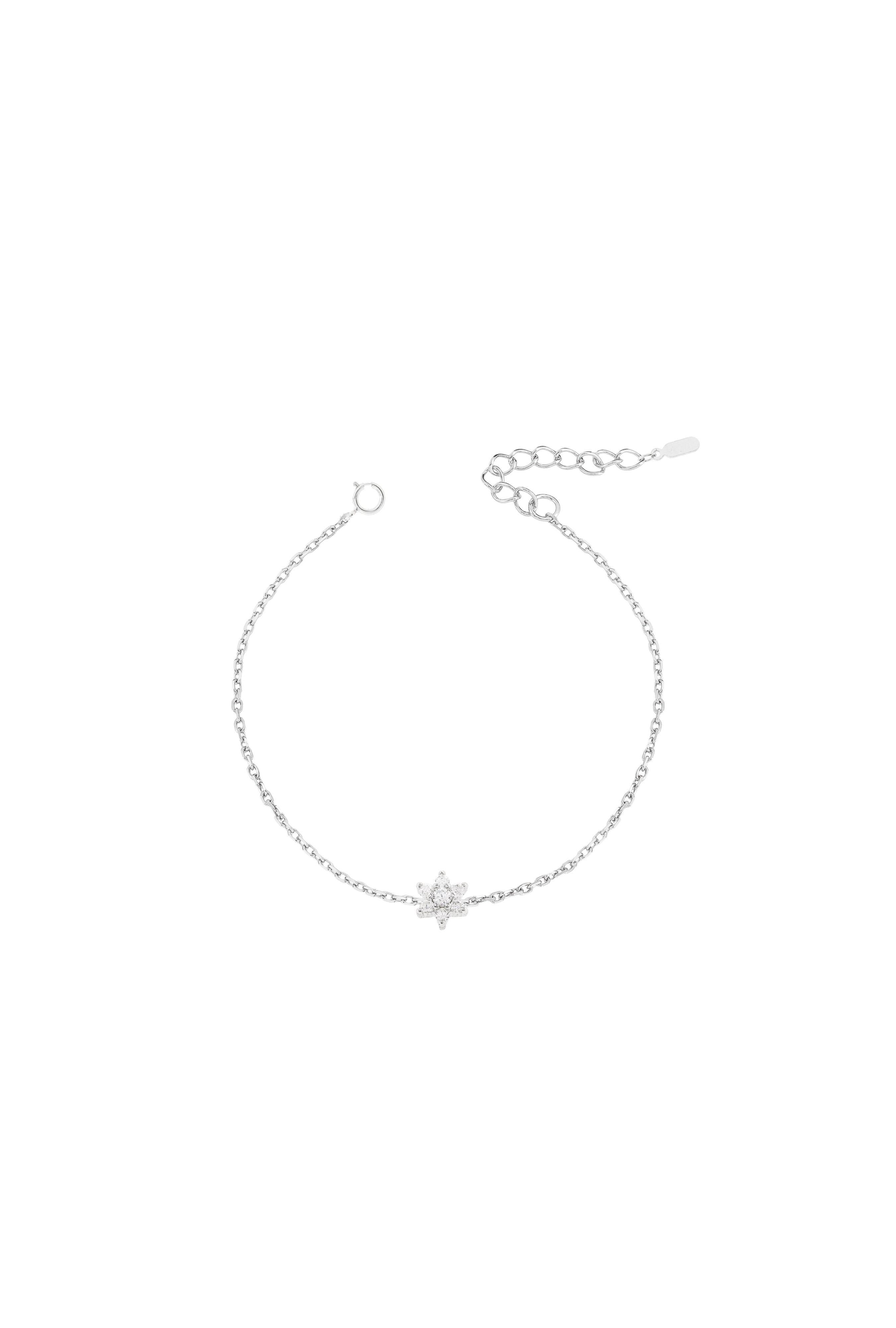 Pulseira Flor 6 Pétalas (moissanite) - LETOAH