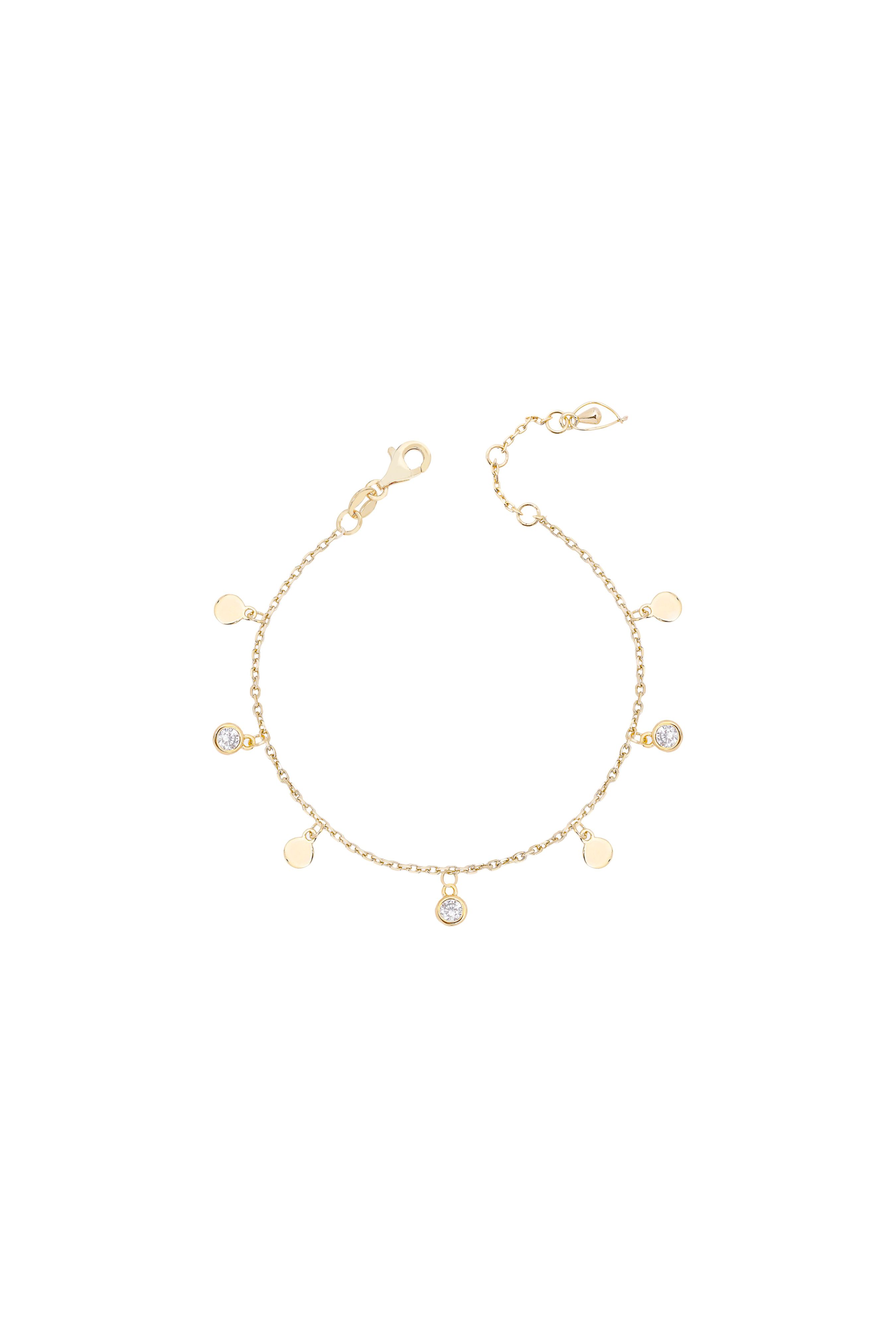 Pulseira plaquinhas e cristais - LETOAH